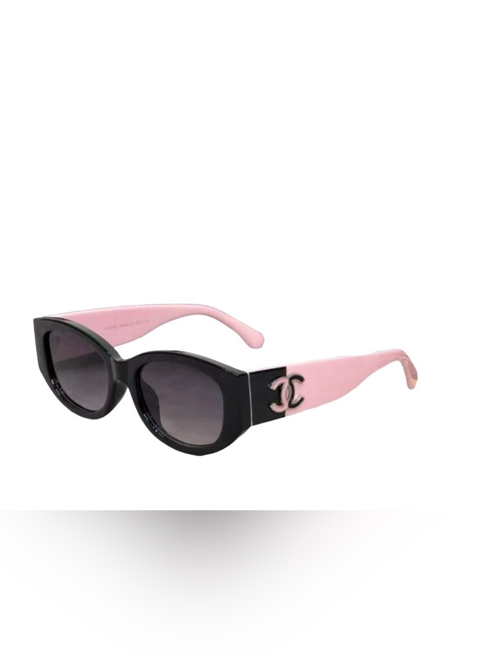 ChaneI Pink and Black Logo Sunglasses 😎
